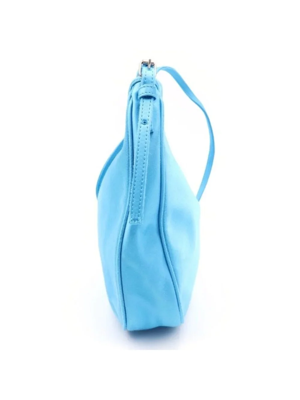 Balenciaga Leopolda SM Satin Shoulder Bag Blue